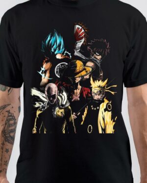 Goku Naruto And luffy T-Shirt