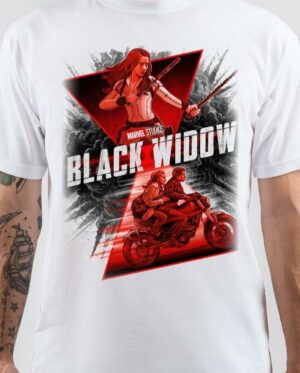 Black Widow White T-Shirt