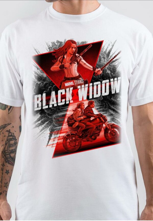 Black Widow White T-Shirt