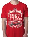 June 1967 51 Years Of Being Awesome Red T-Shirt