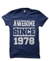 Awesome since 1978 Navy Blue T-Shirt