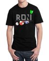 Roni Half Sleeve Black T-Shirt