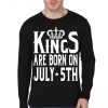Kings Are Born In 5th July Black Full Sleeve T-Shirt