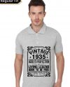 Vintage 1935 Grey Polo T-Shirt