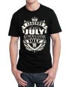 Legends Are Born In July Half Sleeve Black T-Shirt