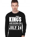 Kings Are Born On July Full Sleeve T-Shirt