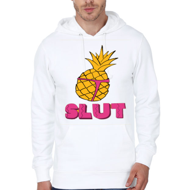 Pineapple Slut White Hoodie