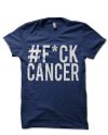 #F*ck Cancer Navy Blue T-Shirt