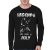 Legends Are Born In July Dimebag Darrell Black Full Sleeve T-Shirt