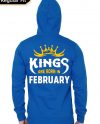 Kings Are Born In February Blue Hoodie