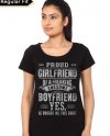 Proud Girlfriend Of Freaky Awesome Boyfriend Black Girls T-Shirt