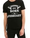 Legends Are Born In February Black T-Shirt