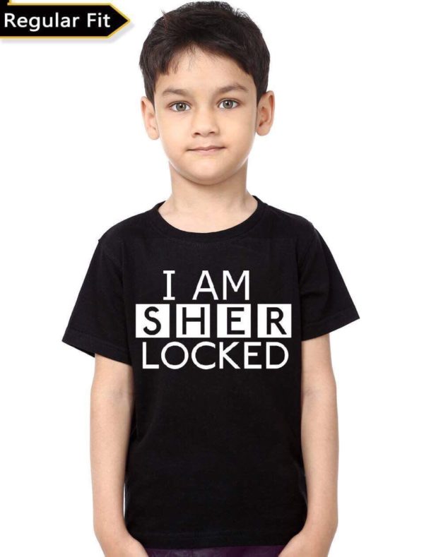 I Am Sherlocked Kids Black Unisex T-Shirt