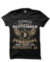 Legends Are Born In September 26 Black T-Shirt