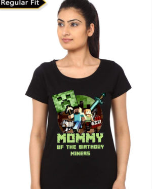 Mommy Of The Birthday Miners Girls T-Shirt