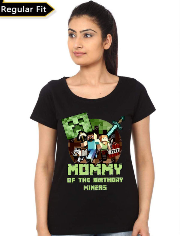 Mommy Of The Birthday Miners Girls T-Shirt