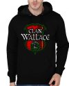 Clan Tartan Crest Badge Black Hoodie