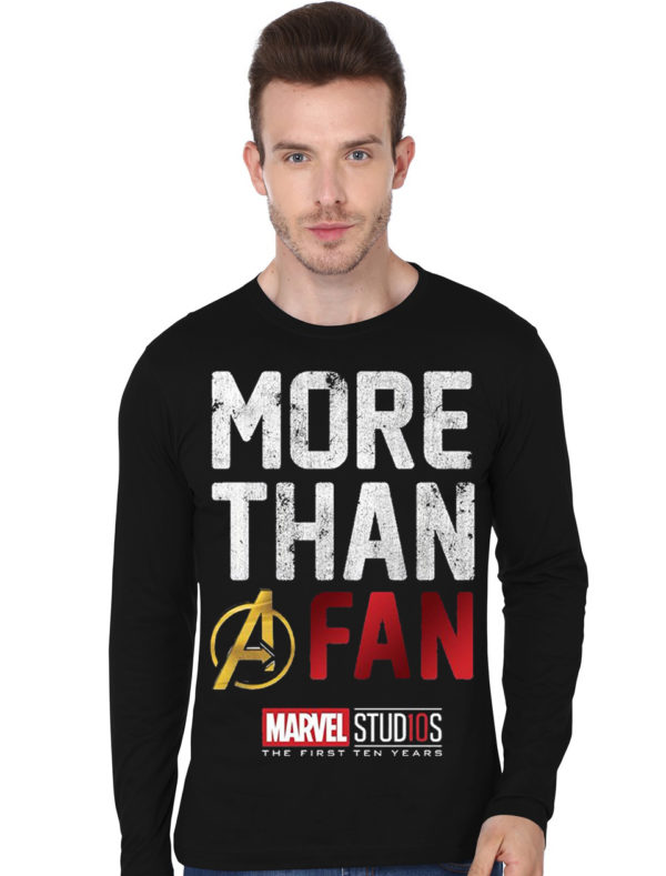 More Than Avenger Fan Black Full Sleeve T-Shirt