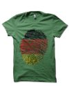 Germany Flag - German Flag Fingerprint Green T-Shirt