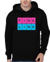 Fine Line Black Hoodie