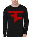 Faze Logo Black Full Sleeve T-Shirt