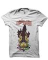 Deathly Hallows Half Sleeve White T-Shirt