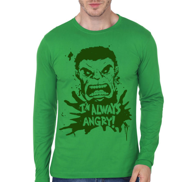 Angry Hulk Green Full Sleeve Tee