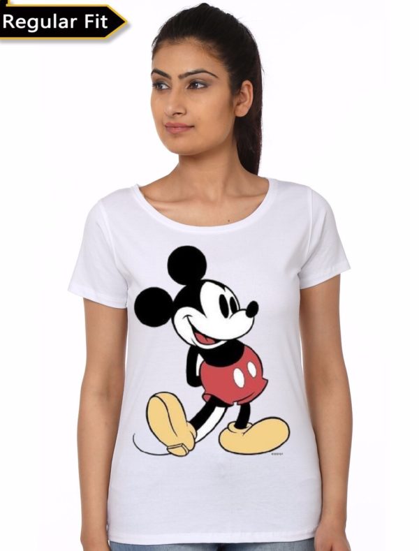 Mickey Girls White T-Shirt