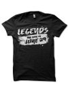 Legends Are Born In June 29 Black T-Shirt