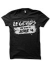 Legends Are In June 4 Black T-Shirt