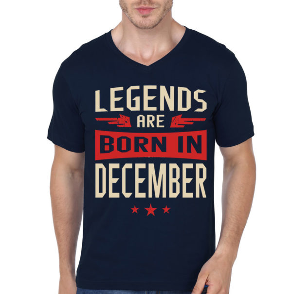 Legends Are Born In December V-Neck T-Shirt