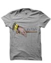 Leviosa Half Sleeve Grey Melange T-Shirt