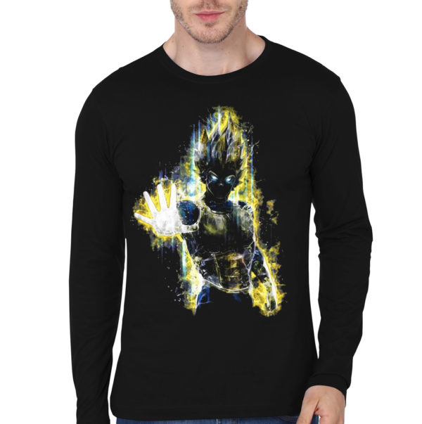 Lightning Vegeta Black Full Sleeve T-Shirt