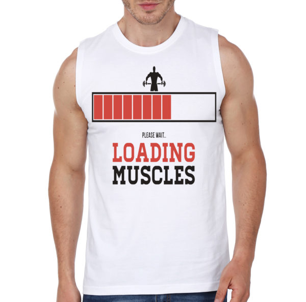 Muscles Loading White Vest