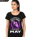 Nasty Woman Who Was Born In May Girls Black T-Shirt