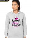 Queens Are Born In February Grey Hoodie