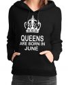 Queens Are Born In June Black Girl's Hoodie
