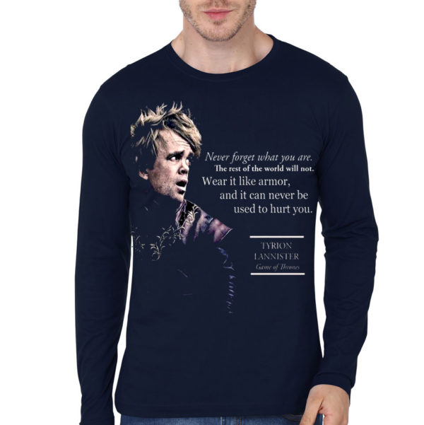 Tyrion Lannister Navy Blue Full Sleeve T-Shirt