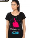 Princess Are Born In 24 June Black T-Shirt
